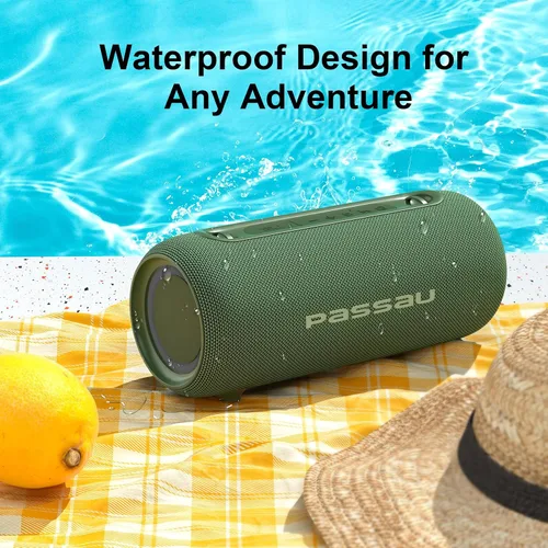 Miniatura 8 de Passau Altavoces Bluetooth portátiles 40 W de potencia máxima, sonido estéreo fuerte, radiadores pasivos, graves profundos, tiempo de reproducción