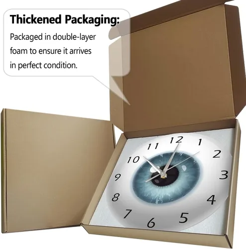 Miniatura 7 de The Geeky Days Reloj de pared silencioso con diseño de ojo pupila visión visión oftalmología reloj de pared silencioso de cuarzo 12 pulgadas todo lo