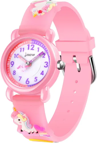 Reloj de pulsera para niños de 3 a 10 años diseño de unicornio de dibujos animados impermeable de silicona para niños pequeños el mejor regalo