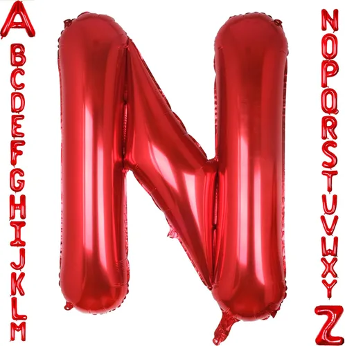 Miniatura 46 de AULE Globos de helio con letra roja S, de 40 pulgadas, grandes, gigantes, de lámina de mylar, rojos, para decoraciones de cumpleaños, aniversarios