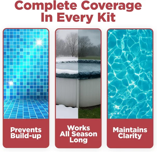 Miniatura 5 de Rx Clear Kit de cierre de invierno Productos químicos para el invierno sin cloro para piscinas sobre o en el suelo Abierto a una piscina