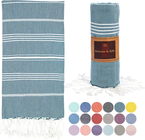 Miniatura 18 de Toalla de baño/playa (100% algodón,40x70 in), diseño turco 1 coral oscuro