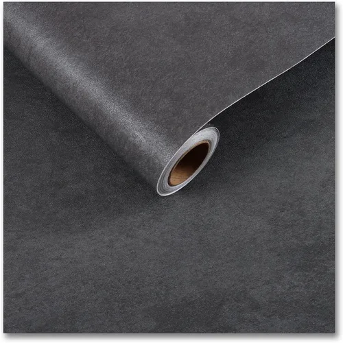 CRE8TIVE Papel tapiz de hormigón de 24 x 118 pulgadas, color gris oscuro, papel de contacto de cemento de vinilo ancho para encimera, despegar y