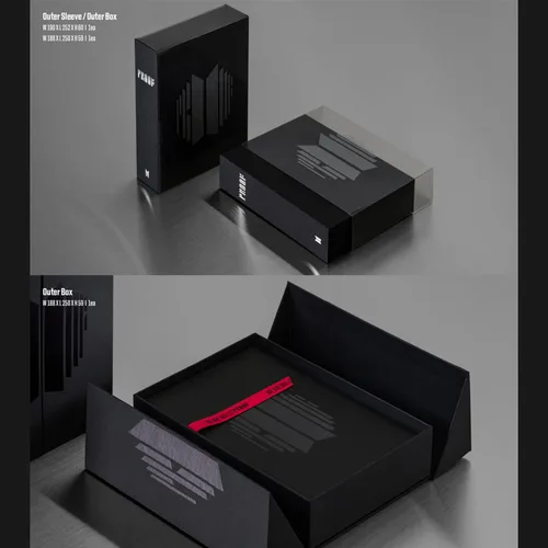 Miniatura 3 de Funda exterior a prueba de BTS + caja exterior + El arte de la prueba + fotografía + epílogo + tarjeta fotográfica placa de letras A + tarjeta