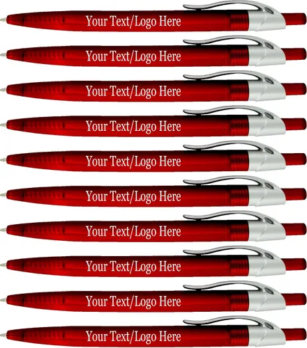 Miniatura 5 de SyPen Bolígrafos personalizados con tu logotipo o texto personalizado, paquete de 500 unidades a granel para negocios, fiestas y eventos, bolígrafos