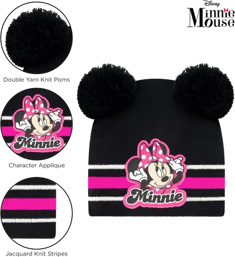 Miniatura 3 de Disney Girls Toddler Winter Hat Scarf Mittens Set 2-4 Or Minnie Mouse Hat Scarves Kids Gloves Sets 4-7