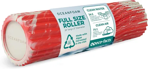 Miniatura 11 de Oceanfoam Tidal Roller - Azul Marino Oscuro - Rodillo de espuma para masaje muscular para dolor de espalda y estiramiento - Textura de onda ancha