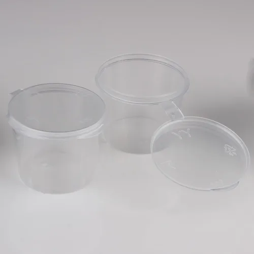 Miniatura 3 de WARMBUY Vasos desechables de plástico de 1 onza con tapas adjuntas, 100 unidades Pinturas para aderezos para ensaladas y salsas en contenedores