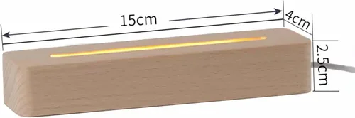 Miniatura 3 de Molde de Fundición de Resina Molde de Silicona Suministros Paquete de 2 de 6 Pulgadas Cuboide Redondeado Base de Madera LED Base LED Rectangular