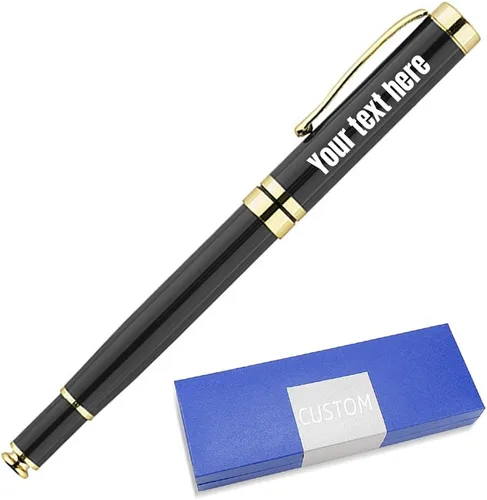 Bolígrafos personalizados, el mejor juego de regalo de bolígrafo para hombres y mujeres, profesional, oficina ejecutiva, bonitos, bolígrafo negro,