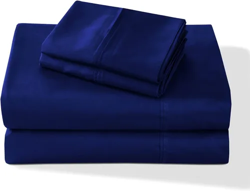 Miniatura 8 de Boston Linen Co. - Juego de sábanas de 400 hilos tamaño King, sábanas de 100 % algodón de calidad de hotel con bolsillos profundos, sábanas y fundas