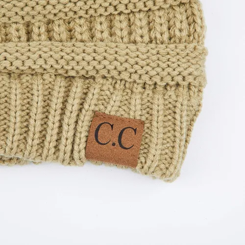 Miniatura 104 de C.C Trendy Warm Chunky Soft Stretch Cable Knit Beanie
