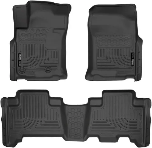 Miniatura 13 de Husky Liners Alfombrillas Weatherbeater Compatible con Lexus GX460 2010-2013; Toyota 4Runner 2010-2012 Fila delantera, 2 piezas, negro - 15571