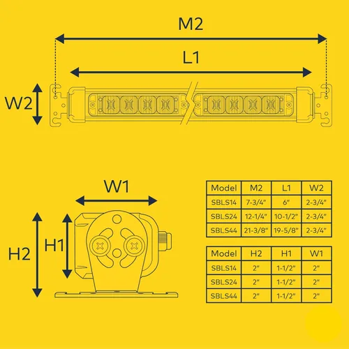 Miniatura 4 de LAMPHUS SolarBlast SBLS44, barra de luces LED de advertencia de emergencia para cubierta, 16 vatios - Blanco