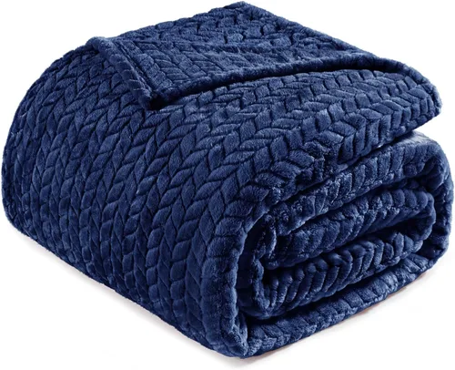 Miniatura 12 de Exclusivo Mezcla - Manta de forro polar tamaño individual para cama, 90x66 pulgadas, mantas suaves y acogedoras de franela jacquard, ligeras y Verde