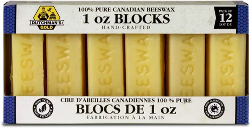 Miniatura 10 de Dutchman's Gold Bloque de cera de abeja amarilla canadiense (1 libra), cera de abeja natural de grado cosmético para hacer velas, jabón