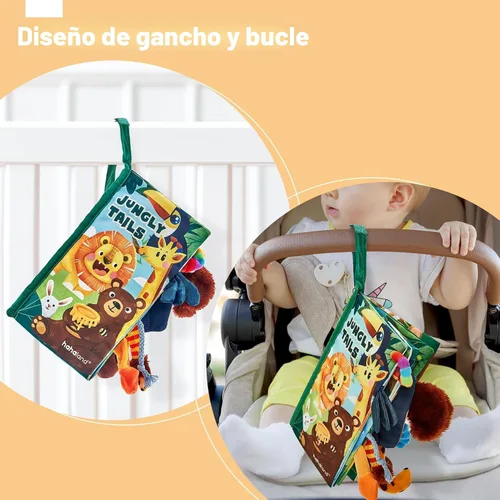 Miniatura 9 de hahaland Libros para bebés de 0 a 6 meses, juguete sensorial para bebés de 6 a 12 meses, libro de sensación táctil, juguete de viaje, regalos