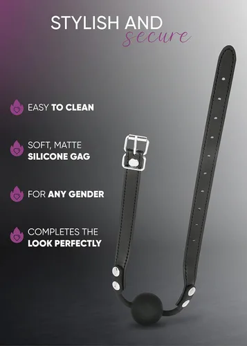Miniatura 4 de Tapón de bola de mordaza de boca de silicona con retención abierta SM Bondage Parejas Jugar BDSM Juguete sexual Fetiche Bondage Gagger Bozales