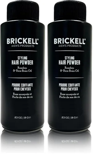 Miniatura 8 de Polvo estilizante para cabello Brickell Men's para hombres, crea volumen, natural y orgánico, polvo texturizante no graso, 18g, sin fragancia