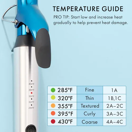 Miniatura 3 de BabylissPRO Nano Titanium Professional Curling Iron with Extended/Long Barrel Perfect for Longer Hair Azul