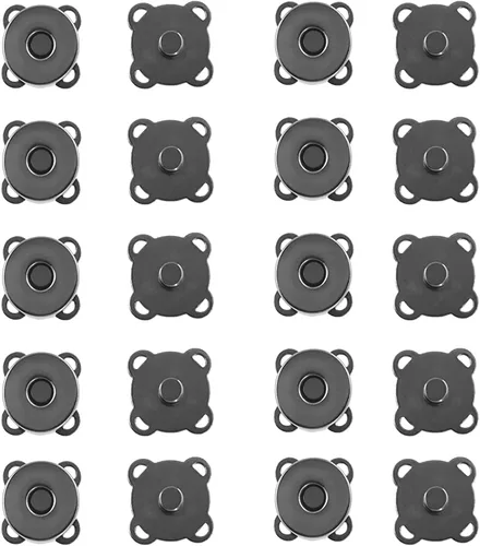 Miniatura 8 de WAFJMAF - 10 juegos de cierres magnéticos para bolsas, botones a presión, monedero ideal para cierre, bolso, ropa, costura, manualidades, no Negro