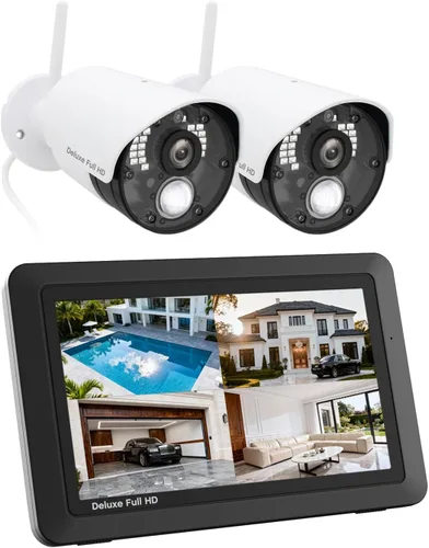 Miniatura 10 de CasaCam GuardianCam Air Sistema de cámara de seguridad inalámbrica con monitor de pantalla táctil de 7 pulgadas y 2 cámaras de 720p Alimentado