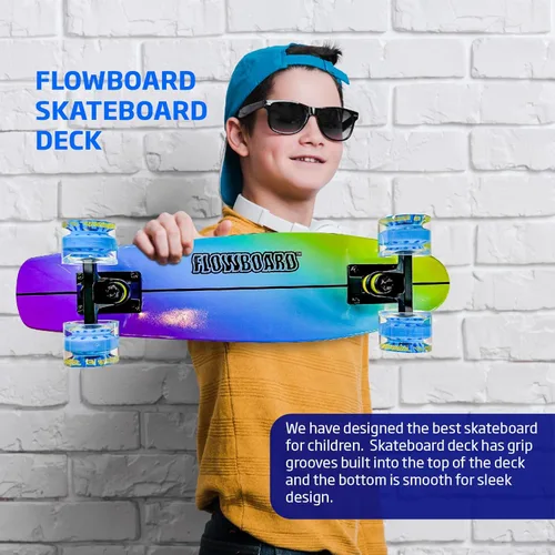 Miniatura 8 de Kids Complete Flowboard Skate Board W/Trucks and Light Up Wheels - Custom Scratch Free Graphics Great for Kids, Boys, Girls, Youth and Beginners 22