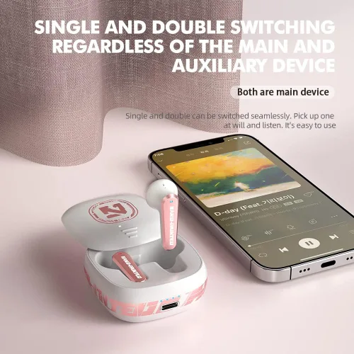 Miniatura 6 de Auriculares inalámbricos, Bluetooth 5.2 ENC 3D estéreo de audio con control táctil IPX7, impermeable, manos libres para deportes, funda de carga