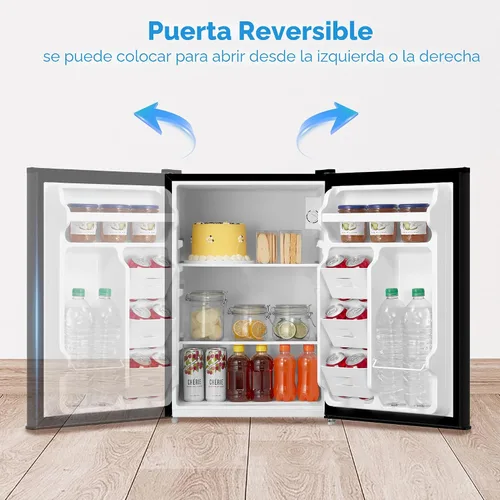 Miniatura 6 de Midea MERM26B0ABB - Mini refrigerador de 2.7 pies cúbicos con certificado Energy Star, termostato ajustable, puerta reversible, bajo ruido para Negro