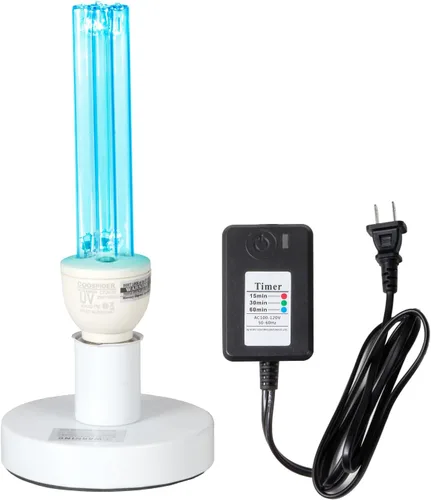Miniatura 10 de Bombilla UVC de 25 vatios sin ozono, luz UV para dormitorio/baño/armario/cocina, longitud de onda de 253.7nm cubre hasta 400 pies cuadrados, E26