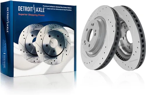 Miniatura 55 de Detroit Axle - Rotores de freno para Toyota Avalon 2020-2021 Camry 2020-2024, repuesto de rotores de freno de disco perforados y ranurados: rotor