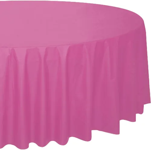 Miniatura 9 de Mantel redondo de plástico sólido negro (84 pulgadas), 1 unidad, diseño elegante y calidad premium, ideal para fiestas, eventos y uso diario