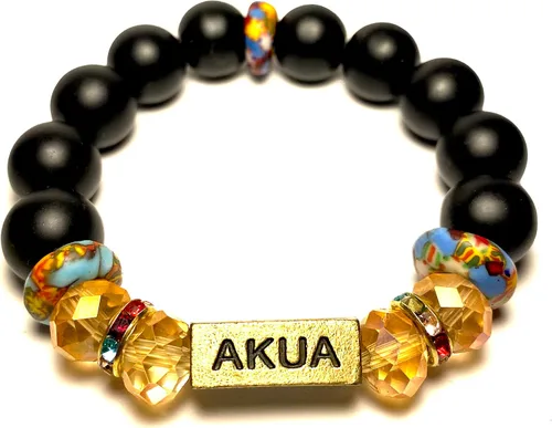 Miniatura 10 de Pulseras africanas tradicionales con nombre nacido en el día para mujeres de Ghana, materiales naturales, ajuste cómodo y holgado