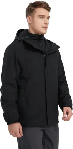 Miniatura 6 de CAMEL CROWN Men's Ski Jacket 3 in 1 Waterproof Winter Jacket Snow Jacket Windproof Hooded with Inner Warm Fleece Coat