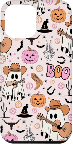 Miniatura 26 de Spooky Ghost Cowboy Cute Halloween Boo Western Retro Pastel Case for iPhone 17