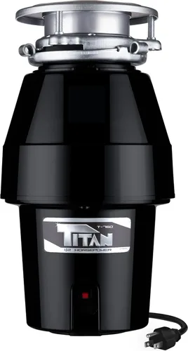 Miniatura 9 de TITAN 10-US-TN-560-3B Sistema de eliminación de basura con impulsores de acero inoxidable y componentes de rejilla, negro (1/2 HP Economy)