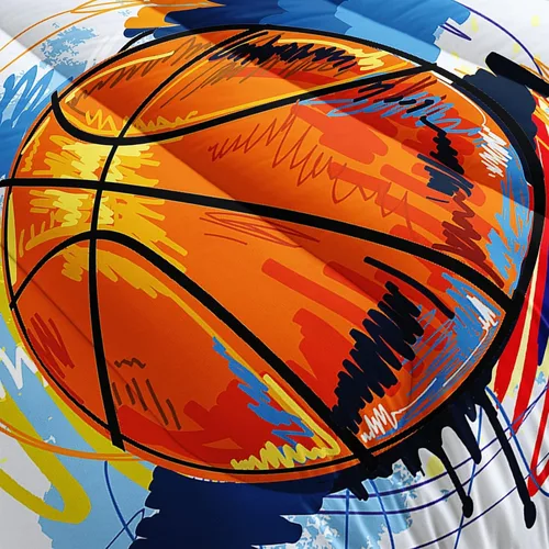 Miniatura 5 de BSNTHO Juego de edredón de baloncesto para niños, juego de ropa de cama deportiva tamaño Queen para niños y adolescentes, diseño de edredón