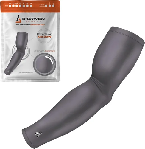 Miniatura 21 de B-Driven Sports Manga de Compresión Pro-Fit para Brazo - Deportes Atléticos Baloncesto, Fútbol, Sóftbol, Carrera, Juegos, - nan (1 unidad)