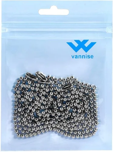 Vinaco Cadena de tracción, 2 cadenas de cuentas de acero inoxidable de 36 pulgadas, gran fuerza de tracción y a prueba de óxido, 6 tamaños, cadena