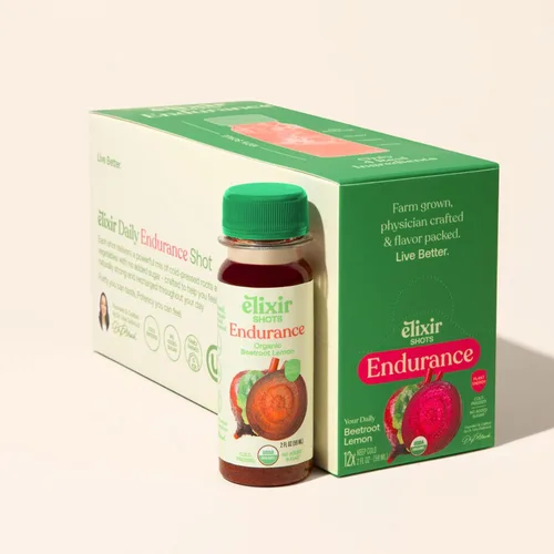 Miniatura 8 de Elixir Shots, Endurance & Wellness Shot con ingredientes 100% orgánicos prensados en frío, remolacha, zanahoria, apio, limón, sin azúcares añadidos