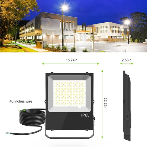 Miniatura 6 de 300W LED luz de inundación de luz LED pista de tenis luces ETL enumerado 42000LM 5000K IP65 impermeable cancha de baloncesto luces al aire libre AC