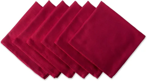 Miniatura 45 de DII - Colección de mesa jaspeado, juego de manteles individuales, 3x19 pulgadas, albaricoque, 6 piezas