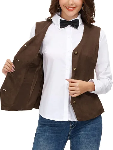 Miniatura 5 de GRACE KARIN Chaleco de chaleco vintage para mujer, vestido steampunk, chaqueta jacquard