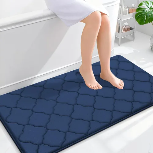 Miniatura 191 de OLANLY Alfombra de Baño de Espuma Viscoelástica de 24 x 16 pulgadas, Ultra Suave y Absorbente, Alfombras de Baño Antideslizantes, Cómodas, Lavables