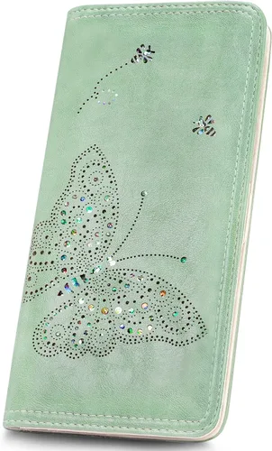 Miniatura 9 de KITEVIUN Cartera RFID para Mujeres Ultra Delgada Fina Cartera de Mujer Compacta Clutch Cartera Larga para Damas, 01-Blanco, Moderno
