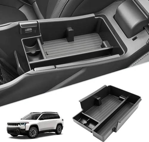 Miniatura 37 de SKTU Compatible con 2020-2024 2025 Land Rover Defender organizador de consola central 2023 2024 2025 accesorios Defender 2024 2025 bandeja