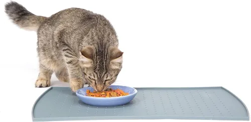 Miniatura 6 de Alfombrilla impermeable PetFusion para comedero de mascotas grande (24" x 16 ") Silicona de grado FDA, higiene superior, no tóxica, varios tamaños