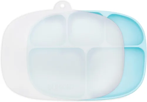 Miniatura 34 de Bumkins Plato de succión para niños pequeños y bebés, cubierta de plato con agarre dividido para bebés y niños, destete guiado por el bebé