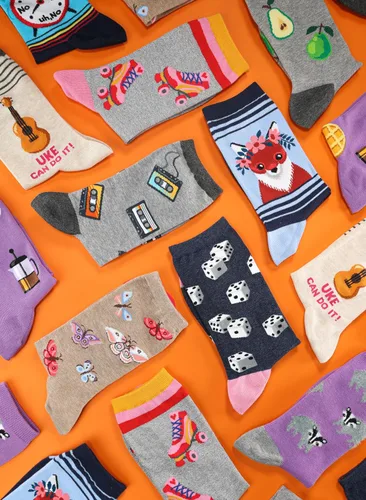 Miniatura 2 de Hot Sox - Calcetines casuales para mujer, con comidas y bebidas