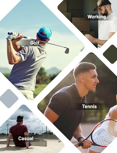 Miniatura 7 de MAGCOMSEN Camisas polo de 3 botones para hombre, de secado rápido, de verano, de piqué, de golf, polo